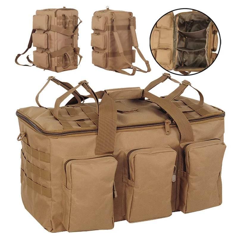 55L Luggage Duffel Bag Camping Backpack Tactical Large Bags Men's Hiking Travel Mountaineering Trip Utility Gym Weekend Duffle - Empire P.E
