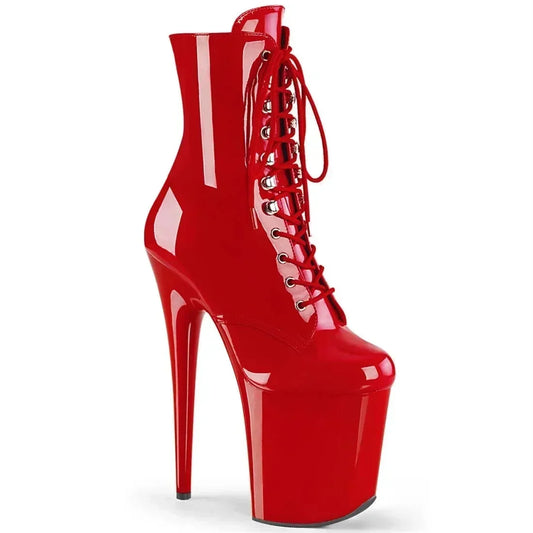 Female 8 Inch High Heel Platform Ankle Boots - Empire P.E
