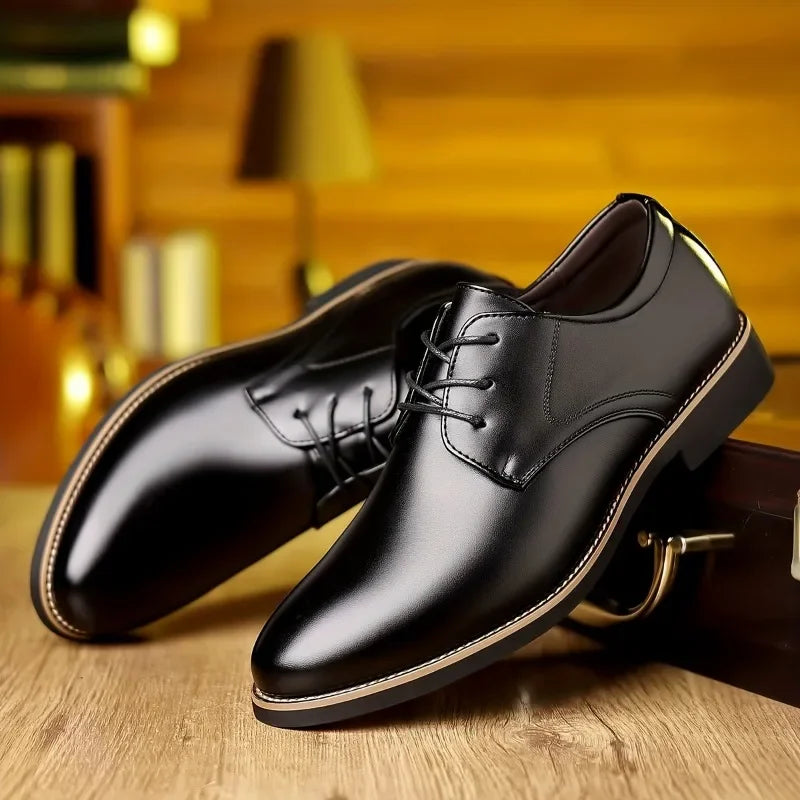 New Leather Business Men's Dress Shoes - Empire P.E