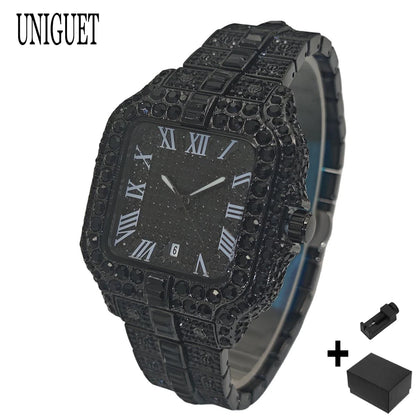 Hot Fashion Full Diamond Hip Hop Iced Out Bling Watch
