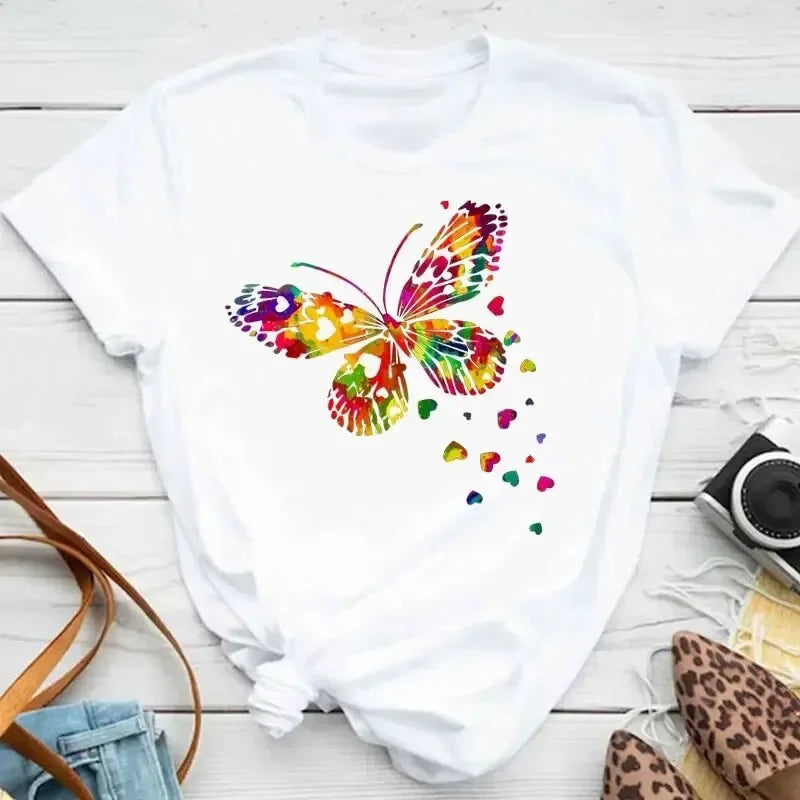 Colorful Butterfly Petal Print Short - Empire P.E