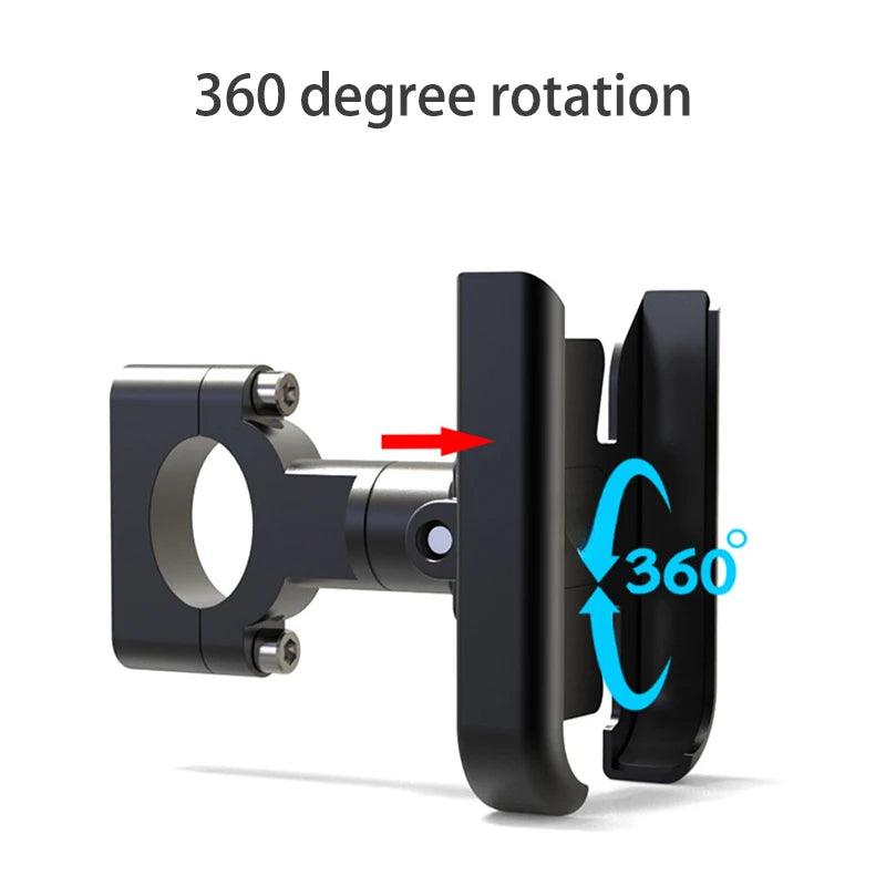 VIKEFON Aluminum Alloy Motorcycle Bike Bicycle Phone Holder for 4-7 inch Smartphone GPS Handlebar Mount Motorbike Accessories - Empire P.E