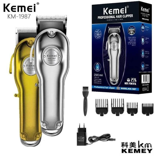Kemei KM-1987 Electric Hair Clipper Fast Charging and 5 Hours Long Time Working Hair Trimmer Hair Cutting Machine for Men - Empire P.E