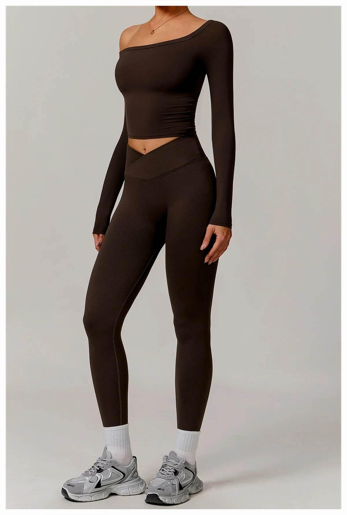 Women Yoga Shirts Crop Tops Long Sleeves Shirts for Women Yoga Sports Fitness Gym Clothing Running Workout Tops Sports Shirts - Empire P.E