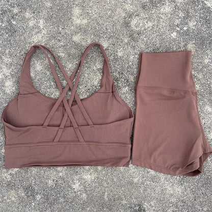 Yoga 2 Piece Gym Sports Shorts Set - Empire P.E