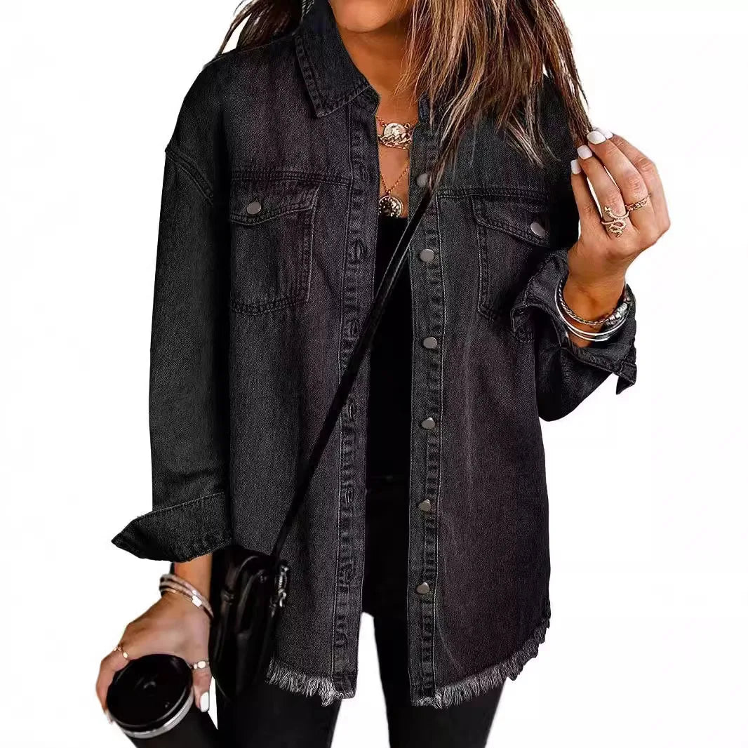 Women Denim Coat Shirt