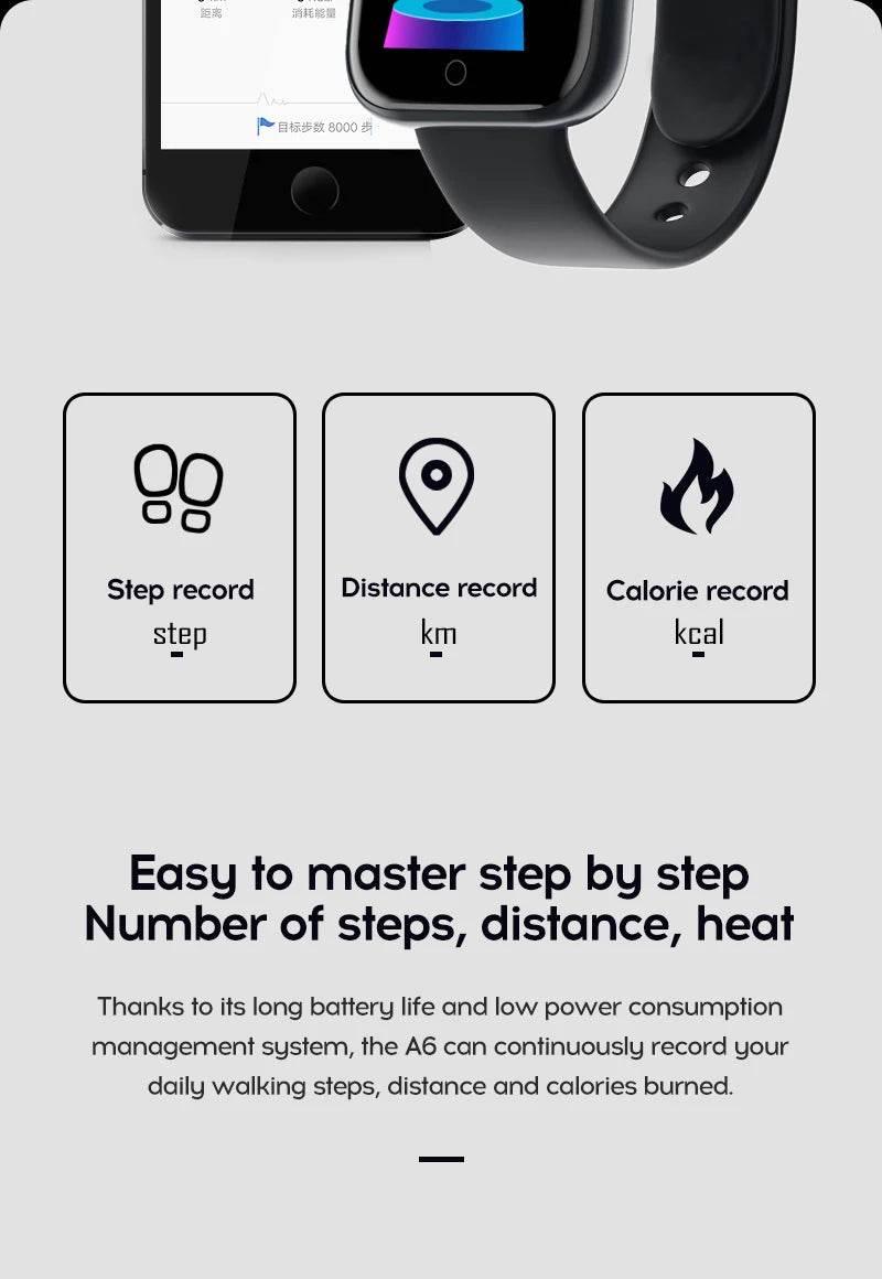 Smart Watch For Women & Men Wristwatch Bluetooth Connected - Empire P.E