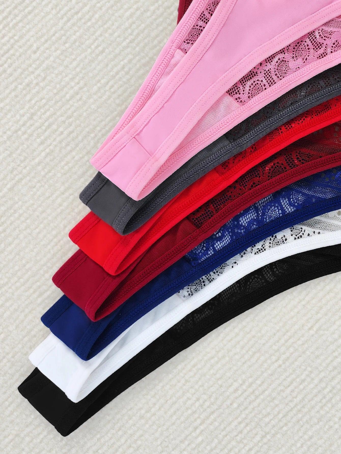 7PCS/Set Women's Panties Sexy Lingerie Lady Thongs G-Strings - Empire P.E