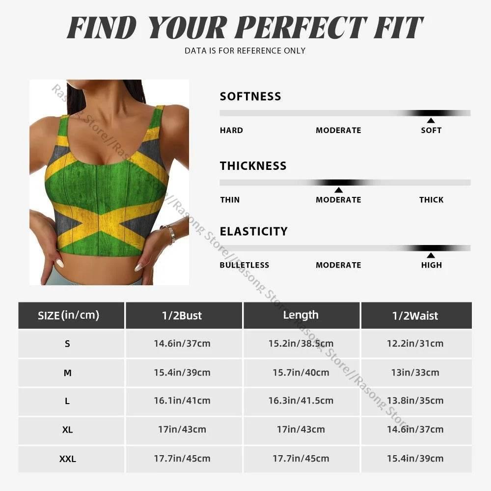 Sports Bra Women Running Yoga Clothes Vest Jamaica Kingdom Flag Gathering Fitness Vest - Empire P.E