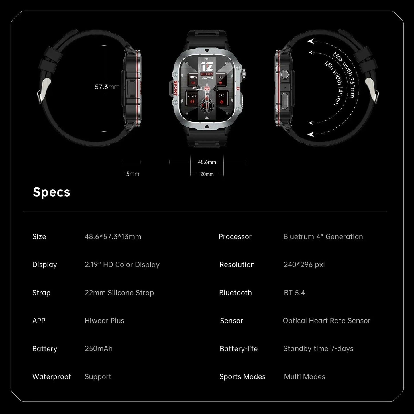 2025 New for Xiaomi Military Smart Watch Men Waterproof - Empire P.E