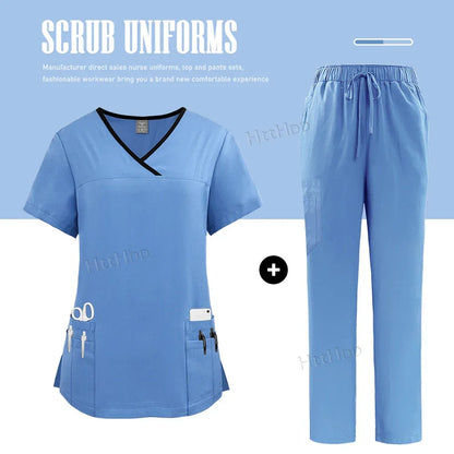 Nurse Uniform Healthcare Scrubs Set
