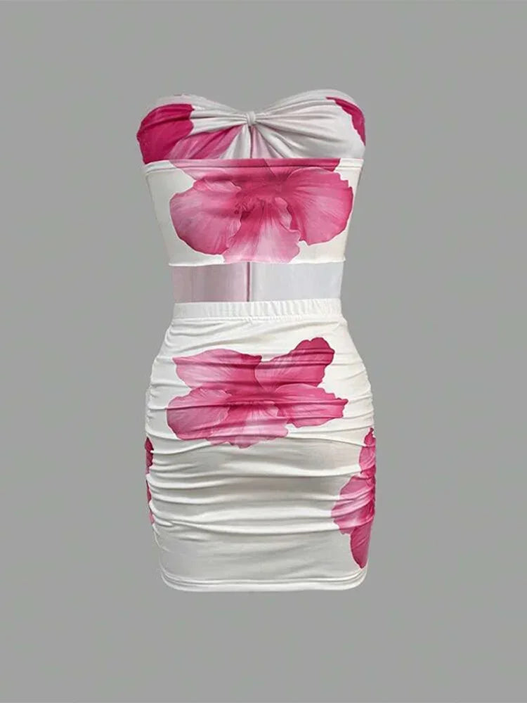 Sexy Slim Fit Short Skirt 2-piece Set