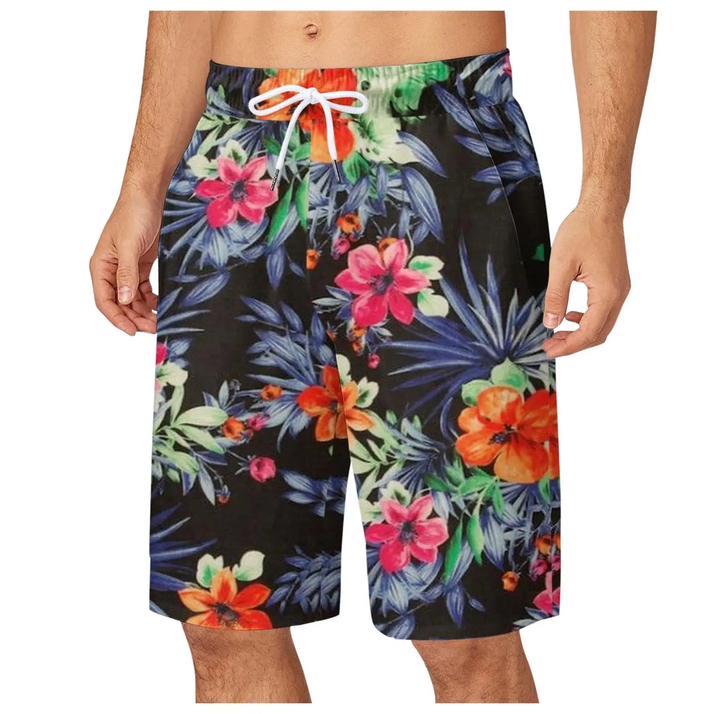 Men's Leaf Printed Sports Shorts