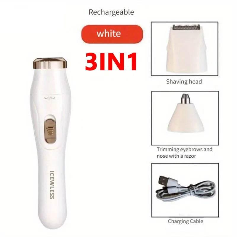 Electric Hair Trimmers for Women Waterproof Razor Painless Private Body Hair Removal Device shaver Bikini Arm Leg Face Shaving - Empire P.E
