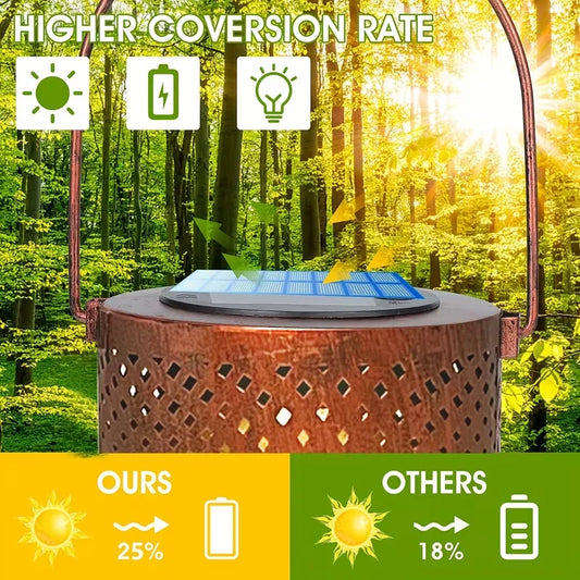 Solar Outdoor Hanging LED Butterfly Hollowed Decorative Lantern Garden Lights
