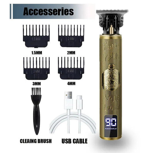 T9 Electric Hair Clipper for Men Professional Barber Shaver Beard Trimmer Body Hair Cutting Machine for Men Dragon Buddha Design - Empire P.E