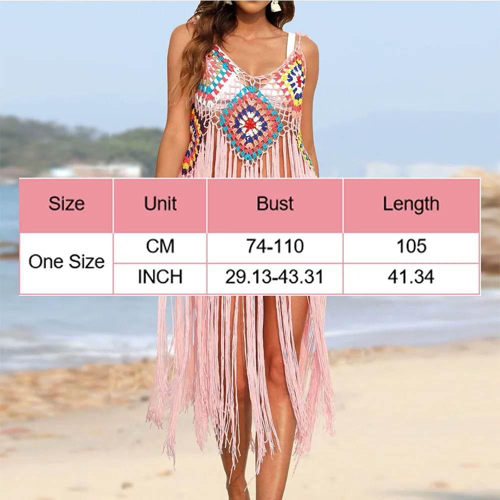 Trendy V-Neck Beach Cover-Up Dress for Women - Empire P.E
