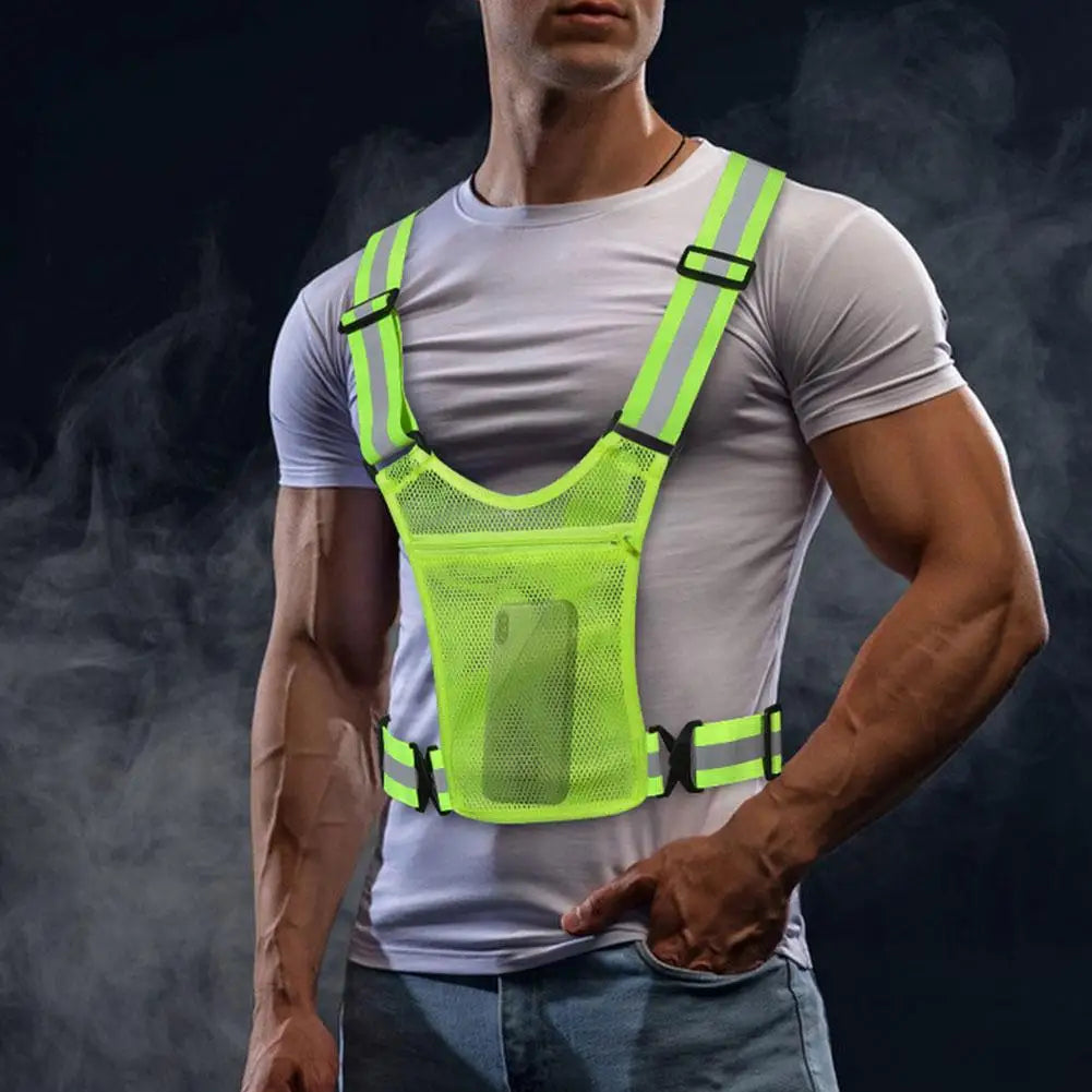 Cycling Reflective Vest High Visibility Safe Jacket For Night