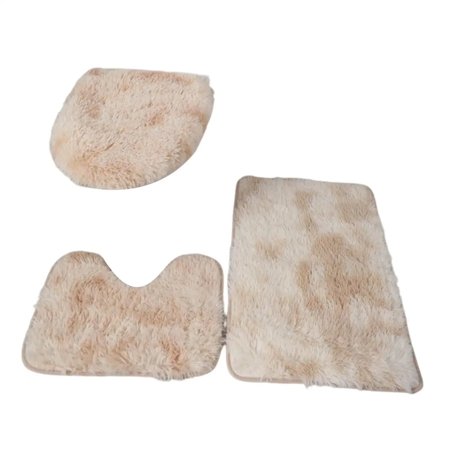 3x Bath Mats Set for Bathroom with Toilet Lid Cover Absorbent Suit - Empire P.E