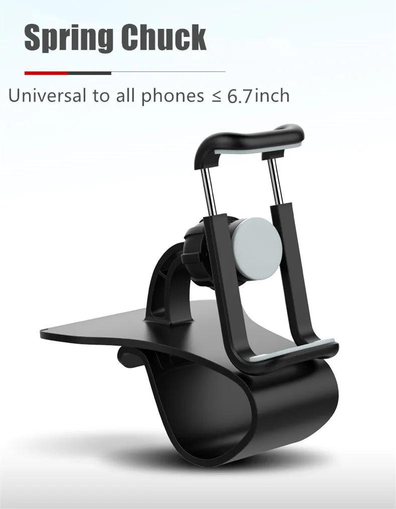 360 Rotatable Car Phone Holder Universal Cell Phone Stands Car Rack Dashboard Support for Auto Grip Mobile Phone Fixed Bracket - Empire P.E