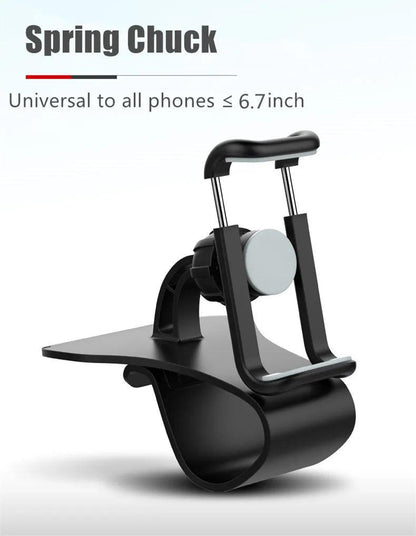360 Rotatable Car Phone Holder Universal Cell Phone Stands Car Rack Dashboard Support for Auto Grip Mobile Phone Fixed Bracket - Empire P.E