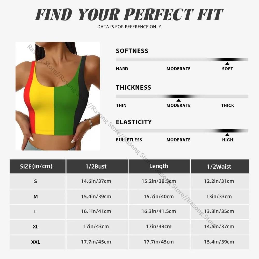 Sports Bra Women Running Yoga Clothes Vest Jamaica Kingdom Flag Gathering Fitness Vest - Empire P.E