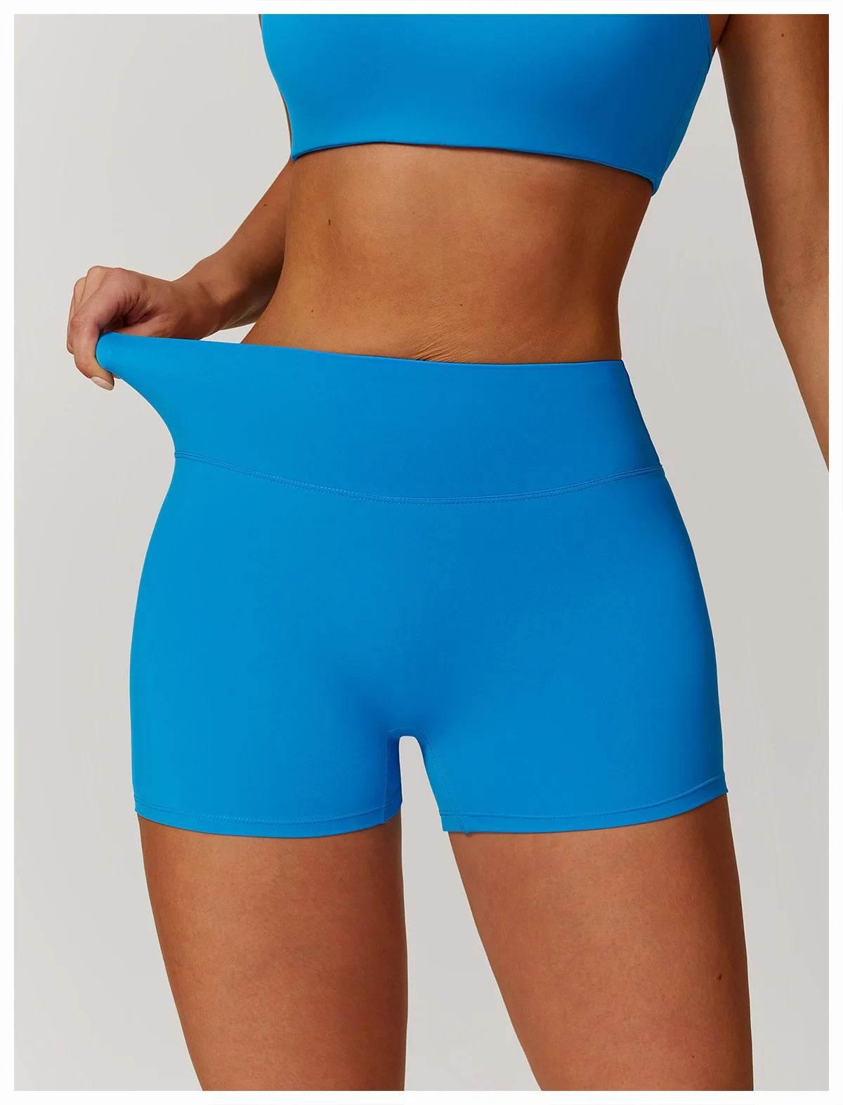 New Women Yoga Shorts High Waist Beautiful Buttocks Gym Sexy Feel V-shaped Shorts Sports Fitness Tights Push up Run Leggings - Empire P.E