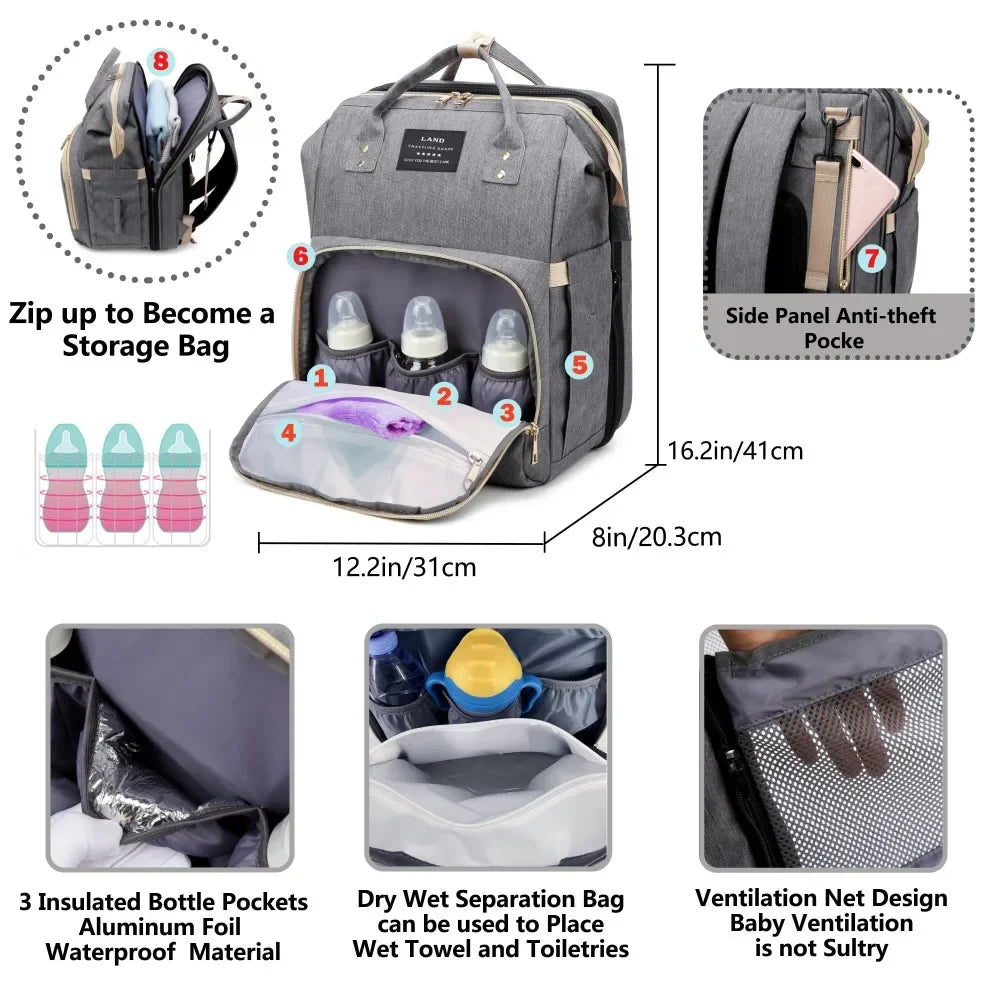 Mommy Bag Lightweight Portable Folding Crib Bed - Empire P.E