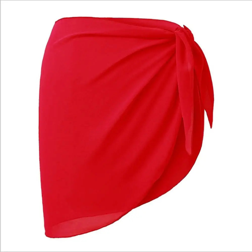 Women's Summer Beach Sarong Coverup Bikini Wrap Sheer Short Skirt