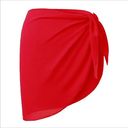 Women's Summer Beach Sarong Coverup Bikini Wrap Sheer Short Skirt