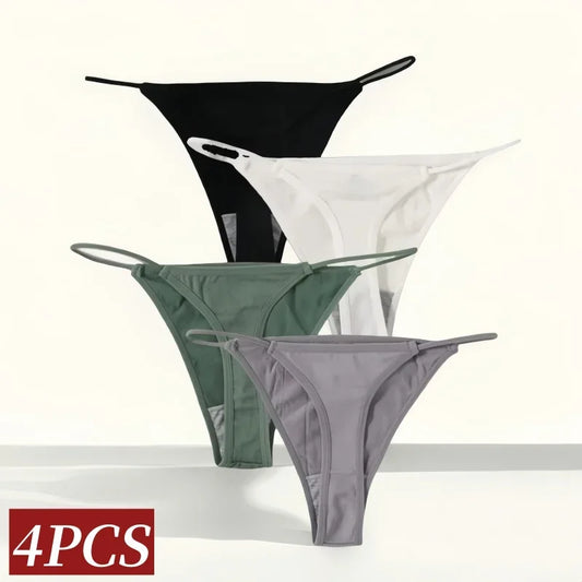 4Pcs/Set Women G-String Seamless Panties Underwear Sexy Lingerie - Empire P.E