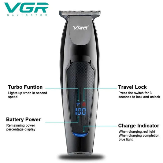Hair Trimmer Professional Hair Clipper LED Display Rechargeable - Empire P.E