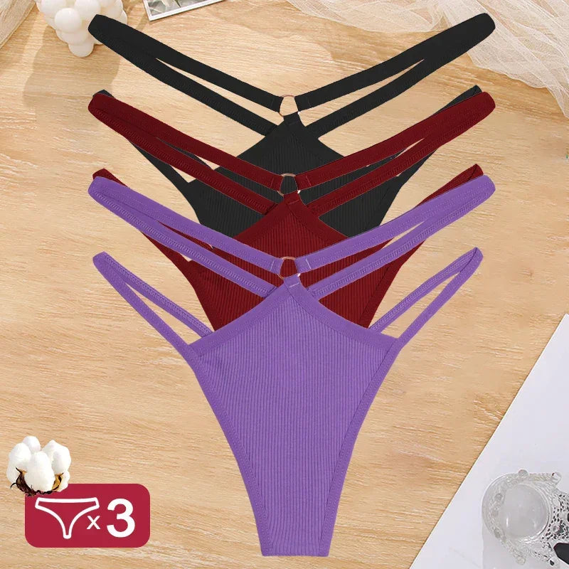 3PCS/Set Cotton Panties for Women Hollow Out - Empire P.E