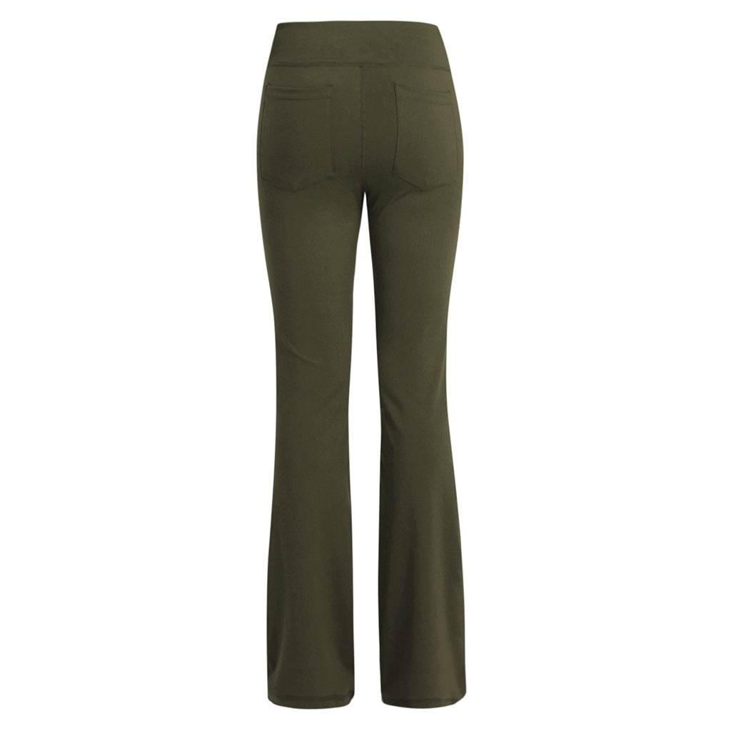 Ogilvy Mather Solid Elegant Female Lady Women's Legs Pants Palazzo Flared Wide Killer High Waist OL Ladies Career Long Trousers - Empire P.E