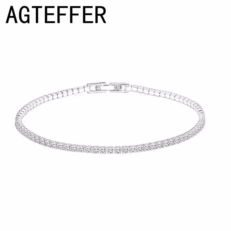 New 925 Sterling Silver Hip Hop Fashion Women's Tennis Bracelet - Empire P.E