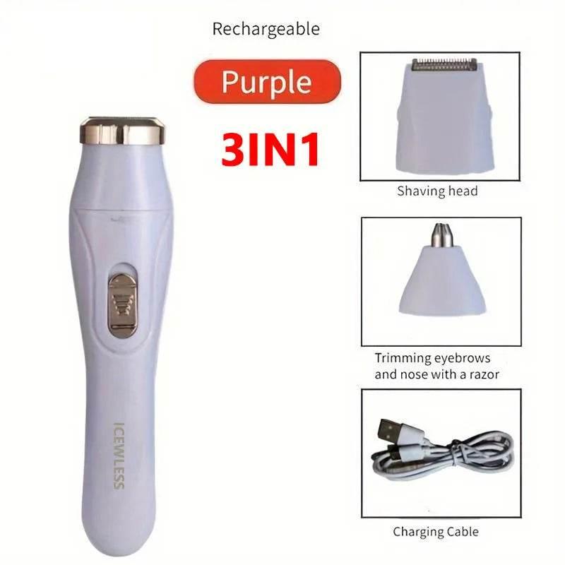 Electric Hair Trimmers for Women Waterproof Razor Painless Private Body Hair Removal Device shaver Bikini Arm Leg Face Shaving - Empire P.E