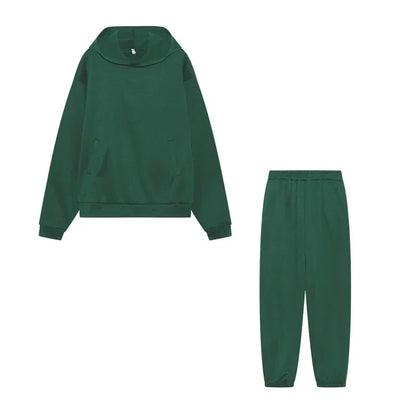 2023 Trend Casual Fashion Thickened Long-sleeved Sweater Pants Two-piece Suit