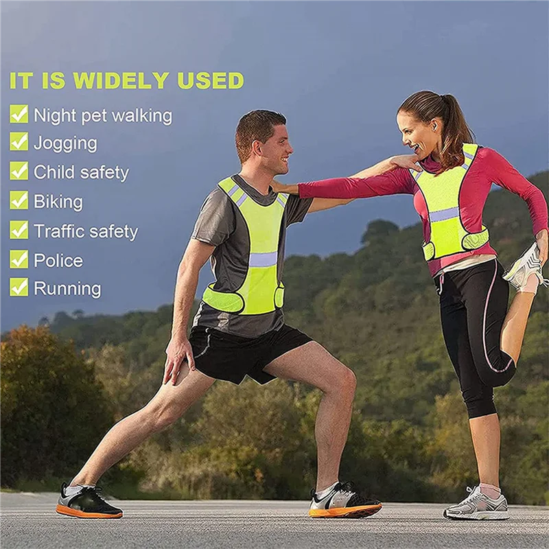 Reflector Vest - High Visibility Bicycle Vest With Adjustable Fastener