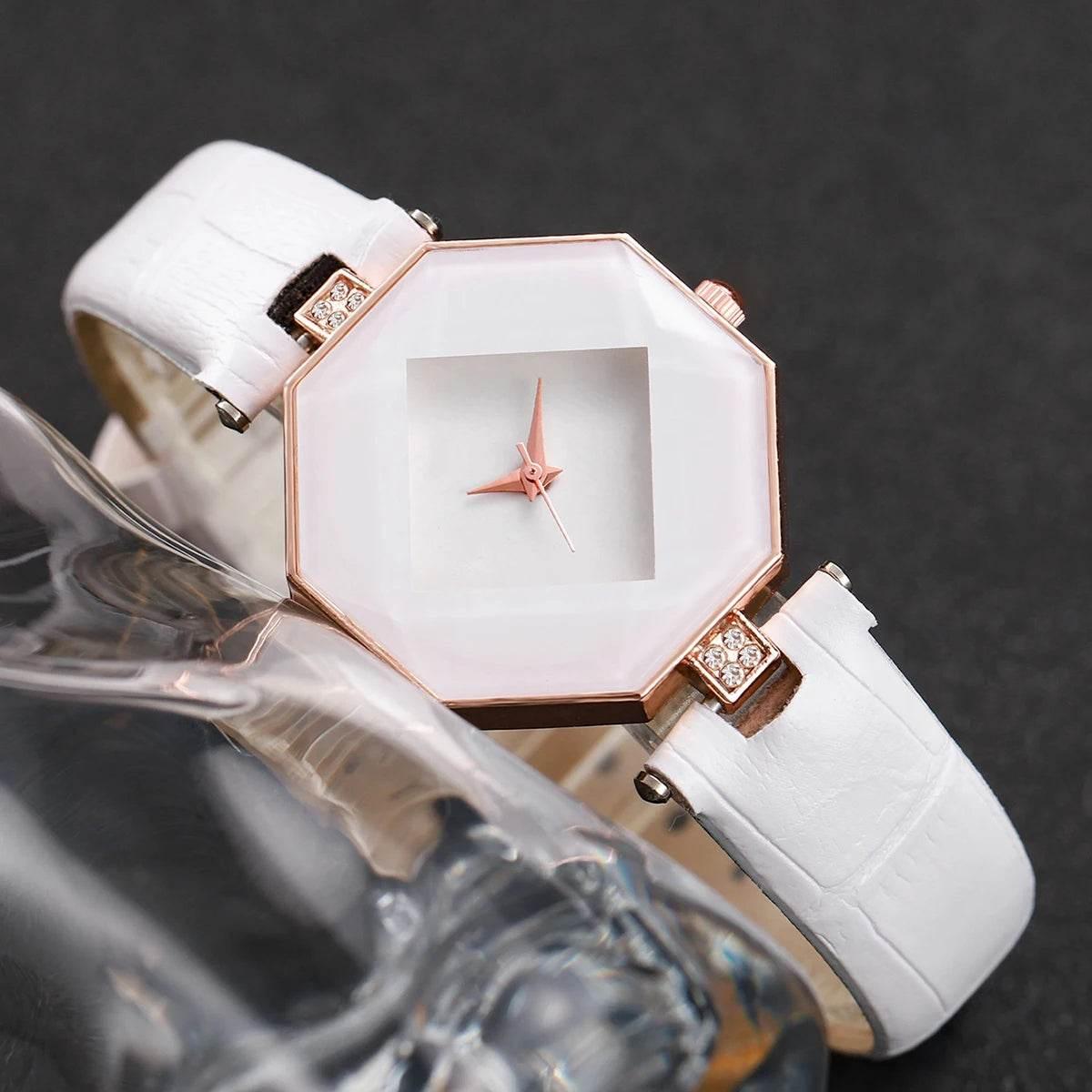 2PCS Fashion Women's Watches Casual Leather Band - Empire P.E