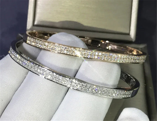 Trendy Pave Lab Diamond Bangle - Empire P.E