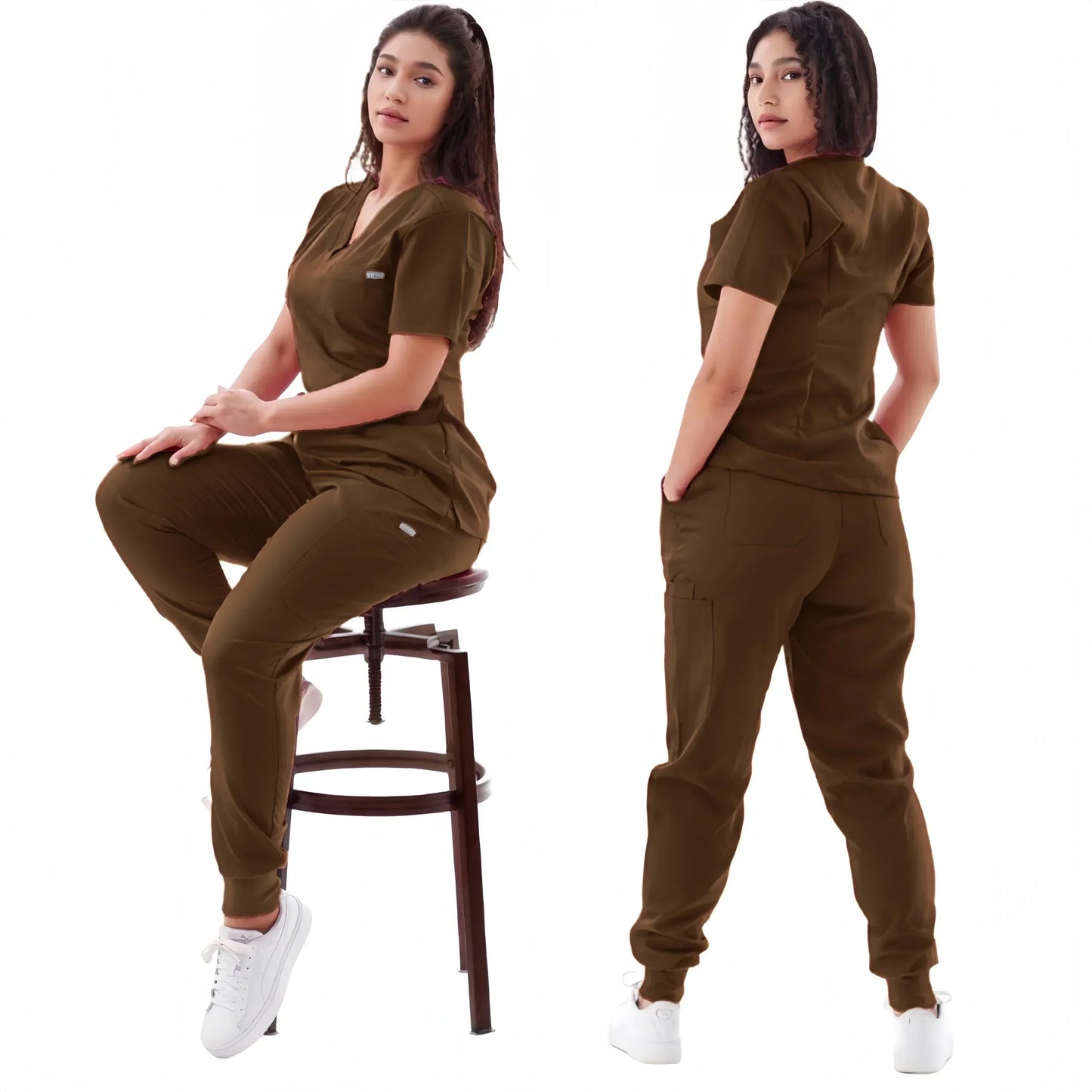 Multicolour Jogger Suit Nurse Scrubs Set