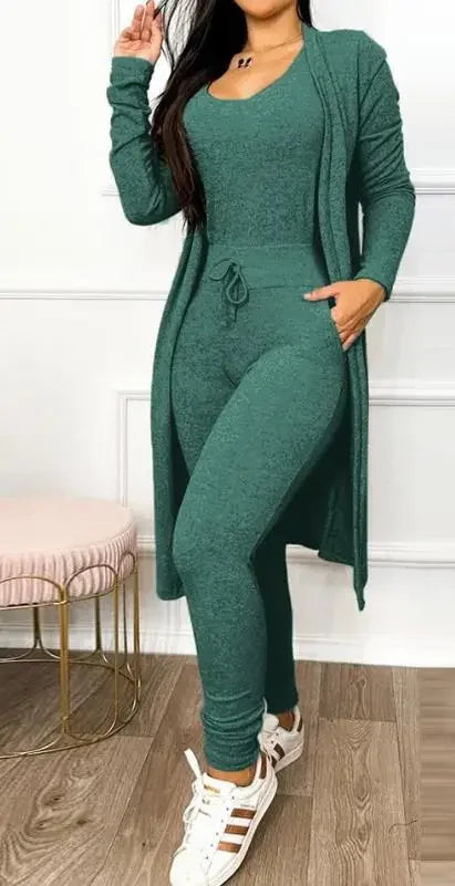 Two Piece Set Women Outfit Spring Fashion Drawstring Pocket Design - Empire P.E