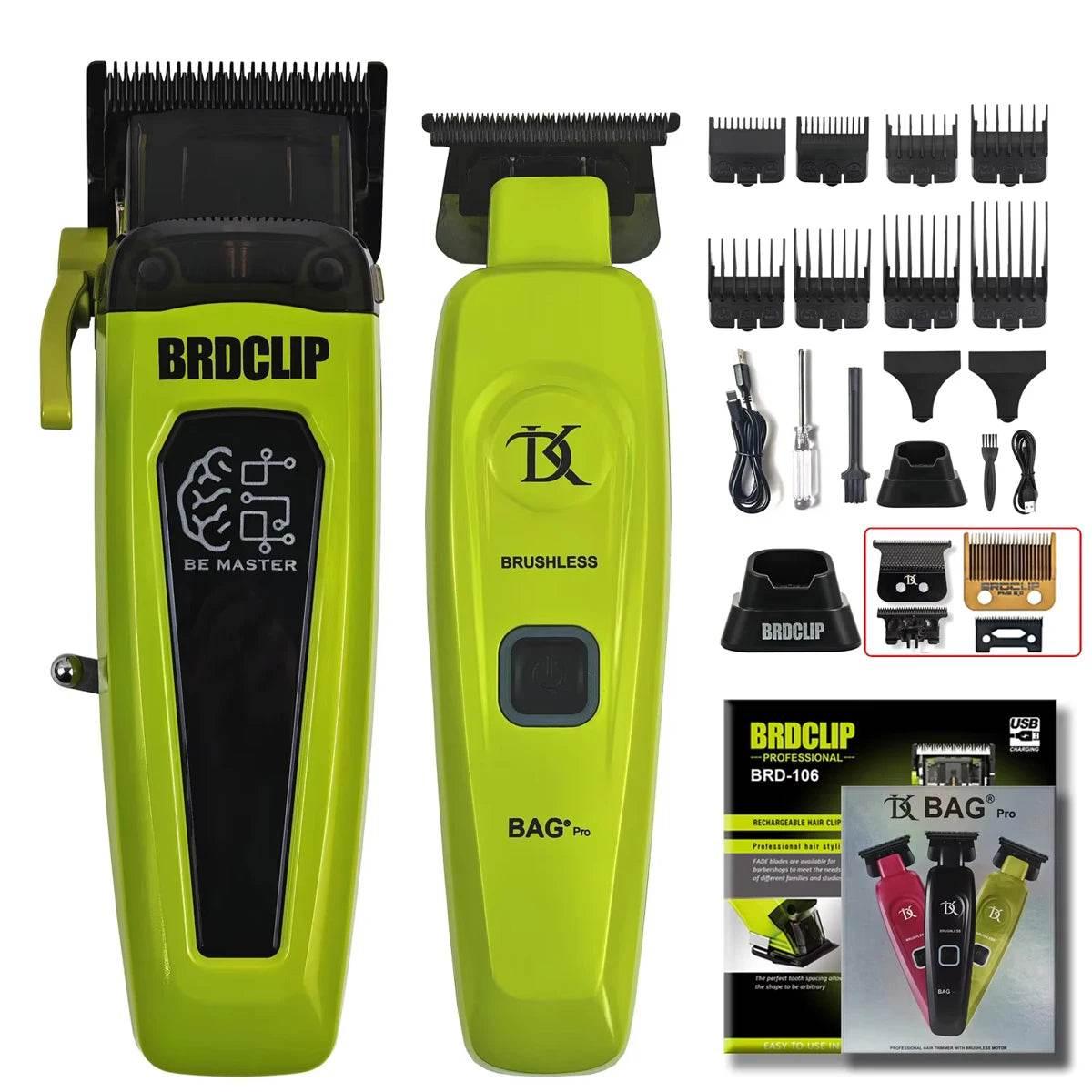 New Professional BRDCLIP BRD106 078 Hair Clipper 7500RPM 7200RPM Hair Salon Trimmer DLC Blade with Charging Base Barber for Men - Empire P.E