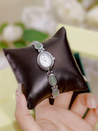 UTHAI Women's Watch Ladies Bracelet Luxury Brand Waterproof Retro Natural Dongling Stone Hotan Jade Advanced Chain Watches Gift - Empire P.E