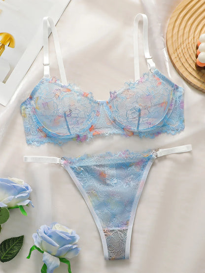 Women's lace sexy transparent lingerie set - Empire P.E
