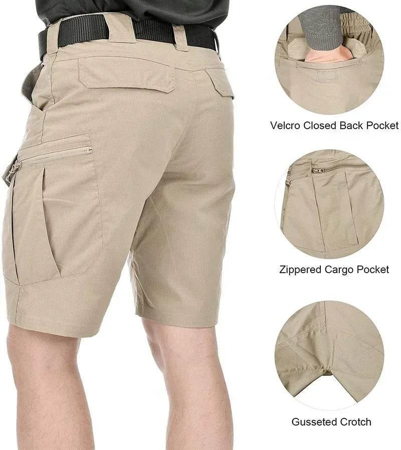 Including Belt Waterproof Quick Dry Multi-pocket Short Pants - Empire P.E