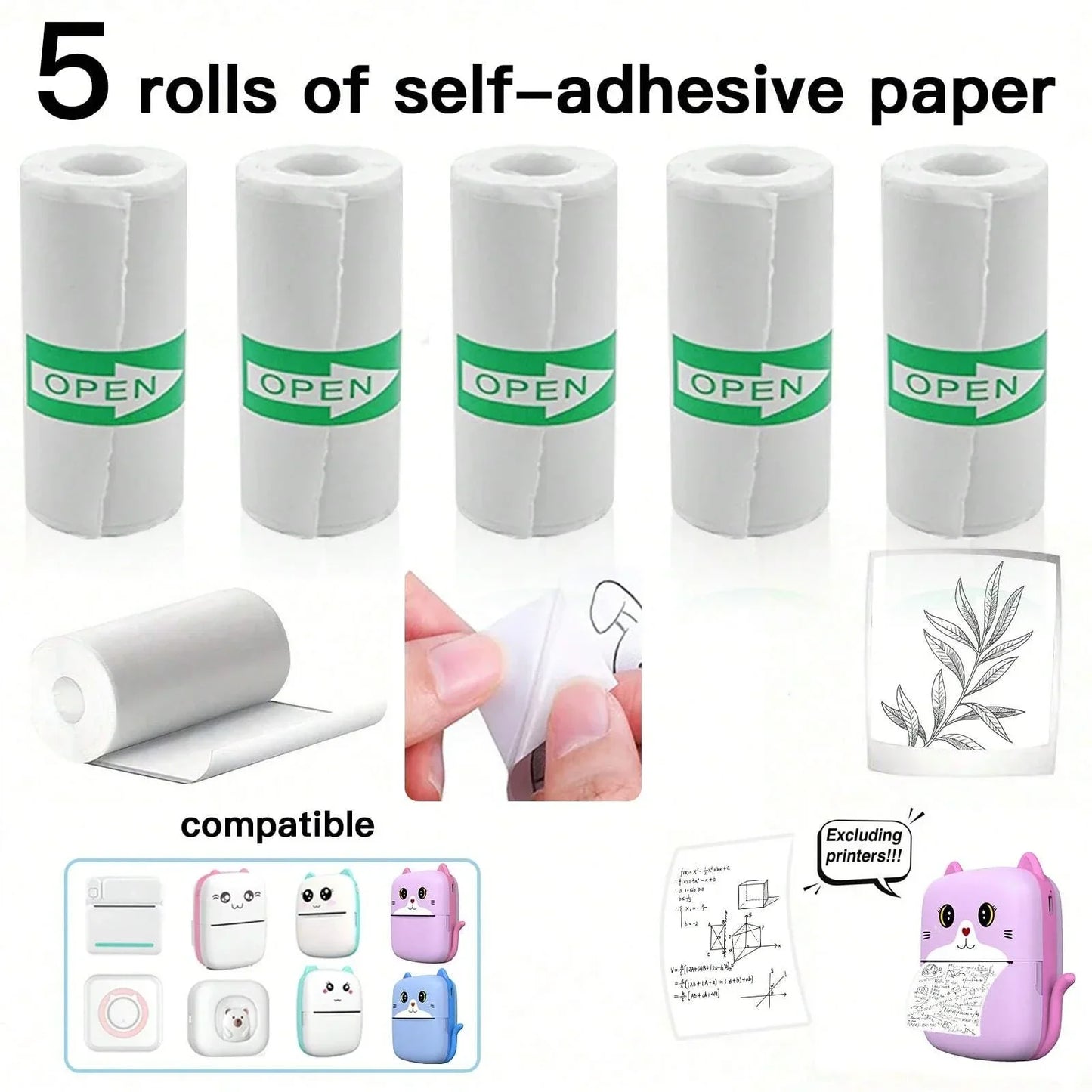Rolls Of Self-Adhesive Paper Portable Thermal For Printer - Empire P.E