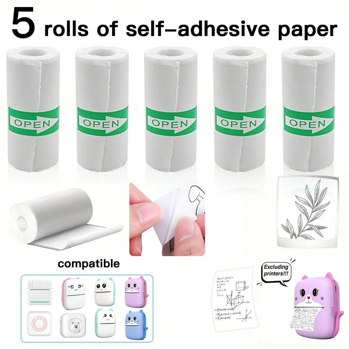 Rolls Of Self-Adhesive Paper Portable Thermal For Printer - Empire P.E