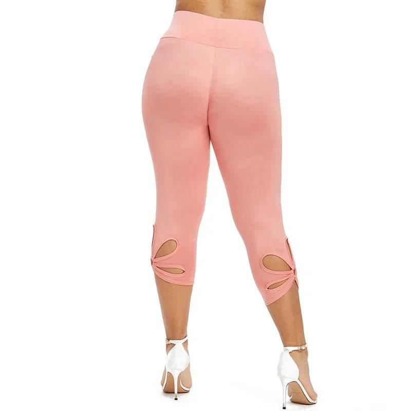 Women's Plus-Size Stretch Essential Legging Summer Elastic Waist Seamless Casual Leggings Short Pants Capri Leggins Mujer - Empire P.E