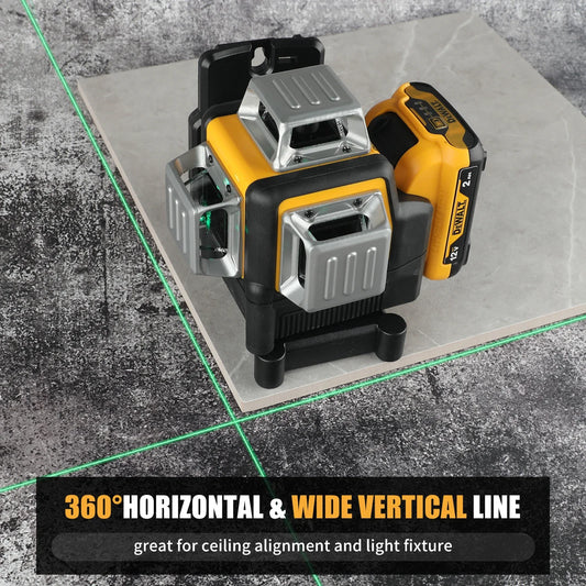 2025 Dewalt Laser LeveL DW089LG Self Levelling 12 Line 3 x 360 Degrees Green Beam - Empire P.E